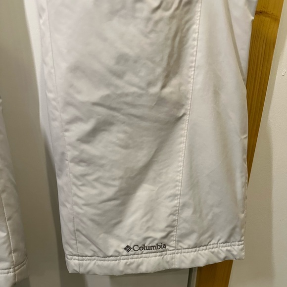 Columbia White Cargo Pants Waterproof Technical Fabric Snowpants - Picture 4 of 8